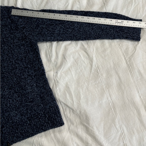 LL Bean Classic Ragg Lamb’s Wool Zip Up Sweater Small NWT Blue - Picture 3 of 9